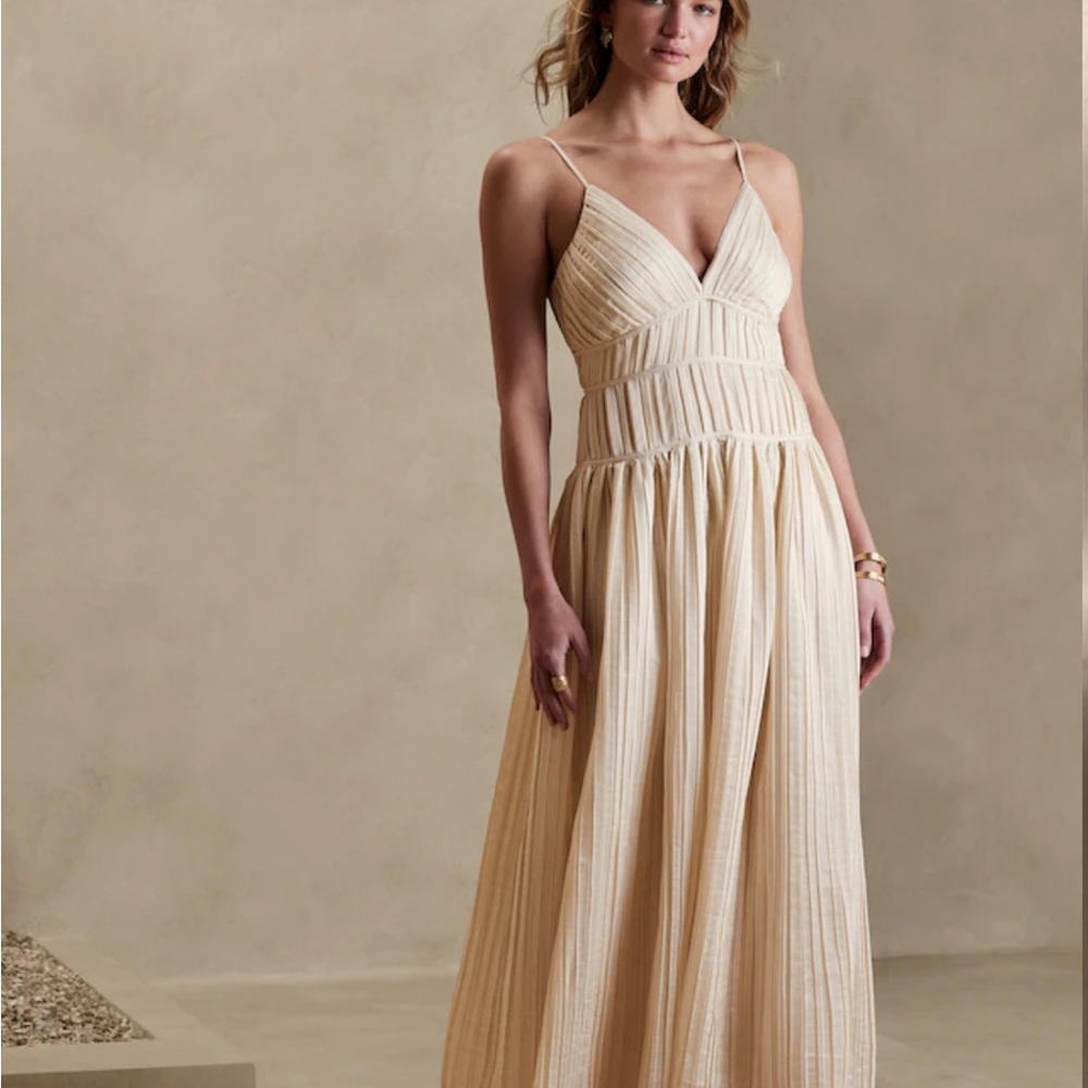 Banana Republic JACQUI PLEATED MAXI DRESS